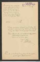 k.k. naturhistorisches Hofmuseum, Intendanzakten 1885-1896 (Hauer), Aktenzahl Z.361/1893, Seite 1